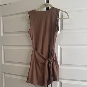Backless Tie-Detail Mini Dress in Mauve